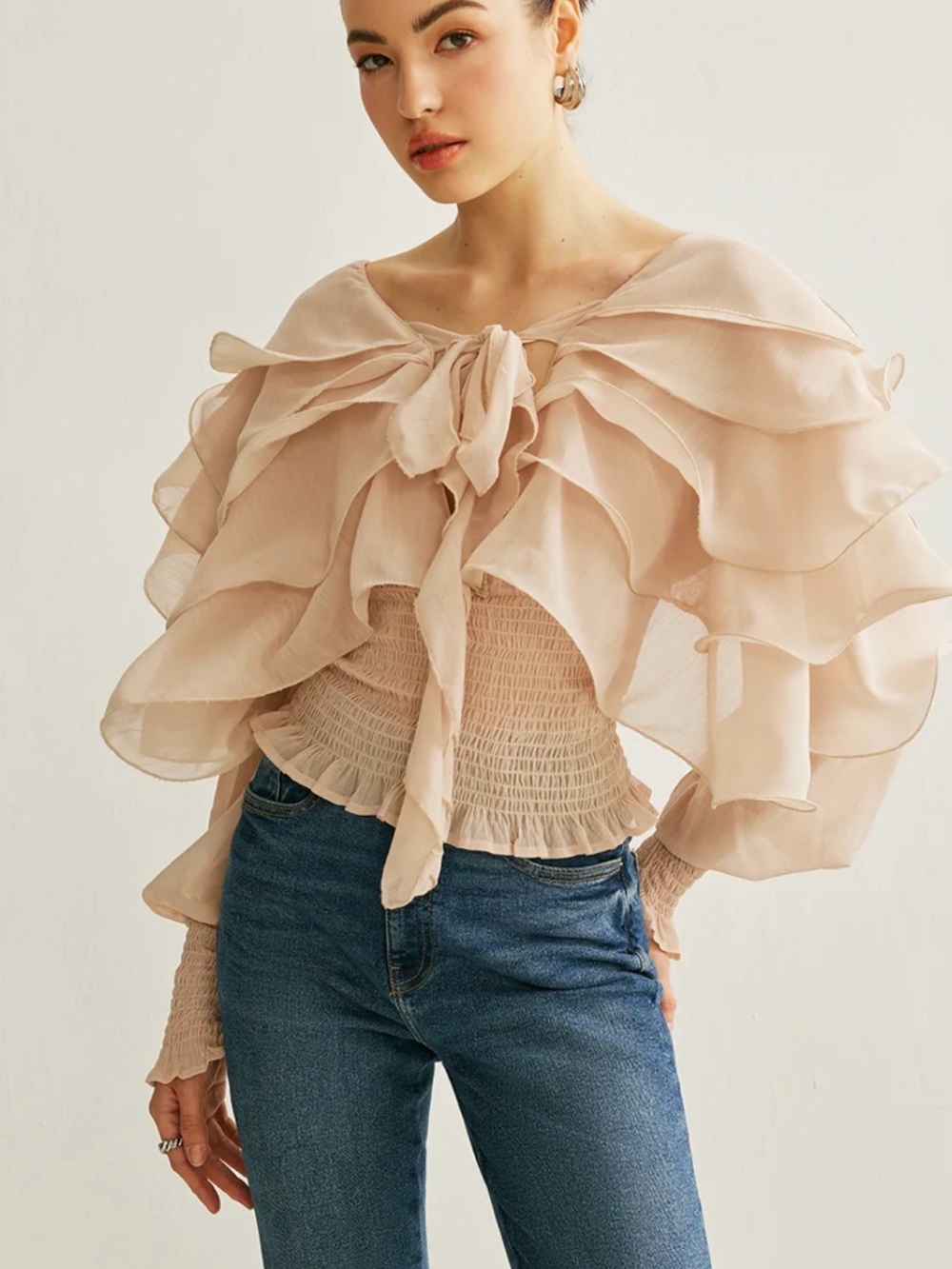 NWT Commense Women's Ruffle Blouse - M